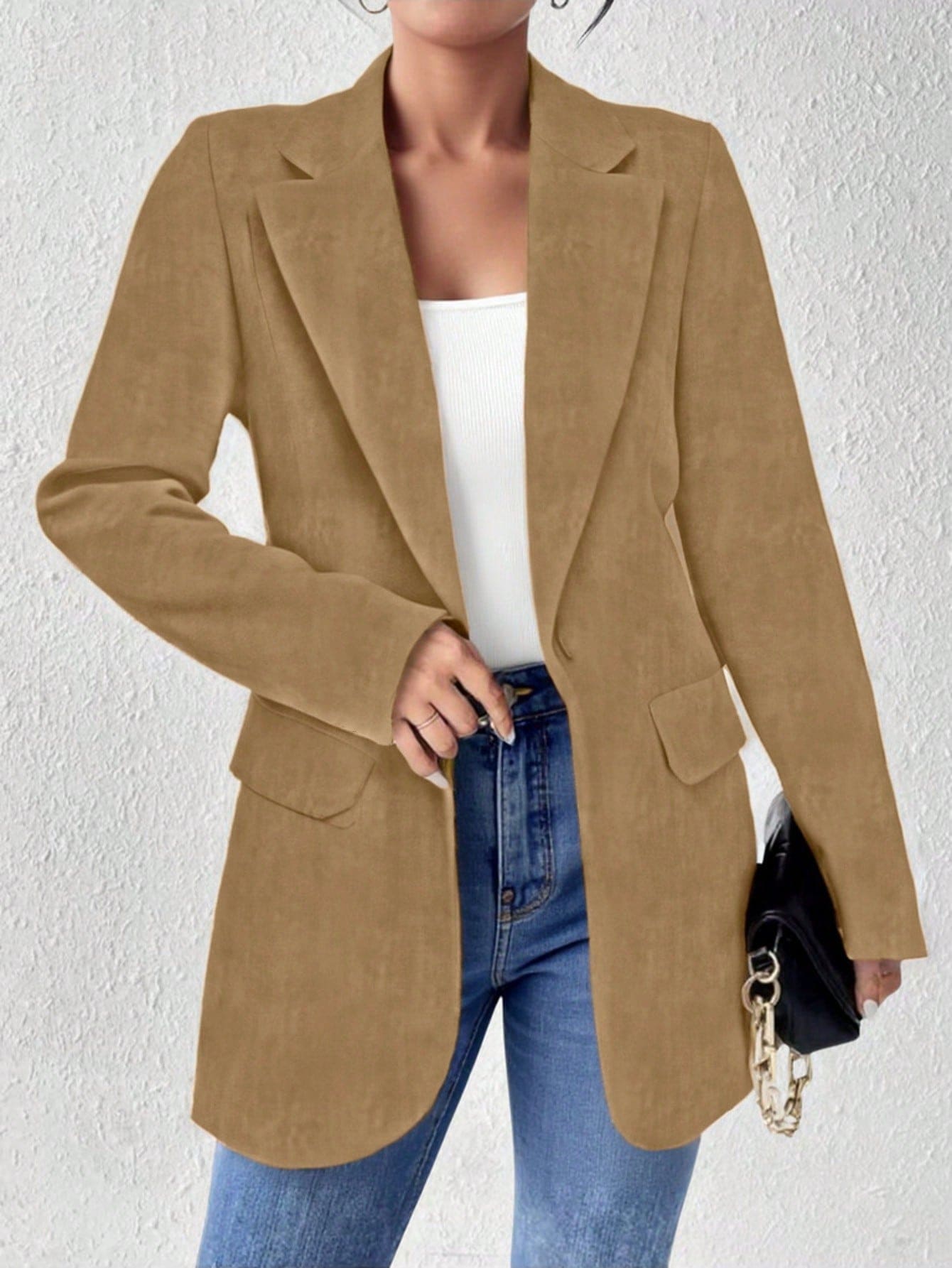 Blazer feminino de manga longa