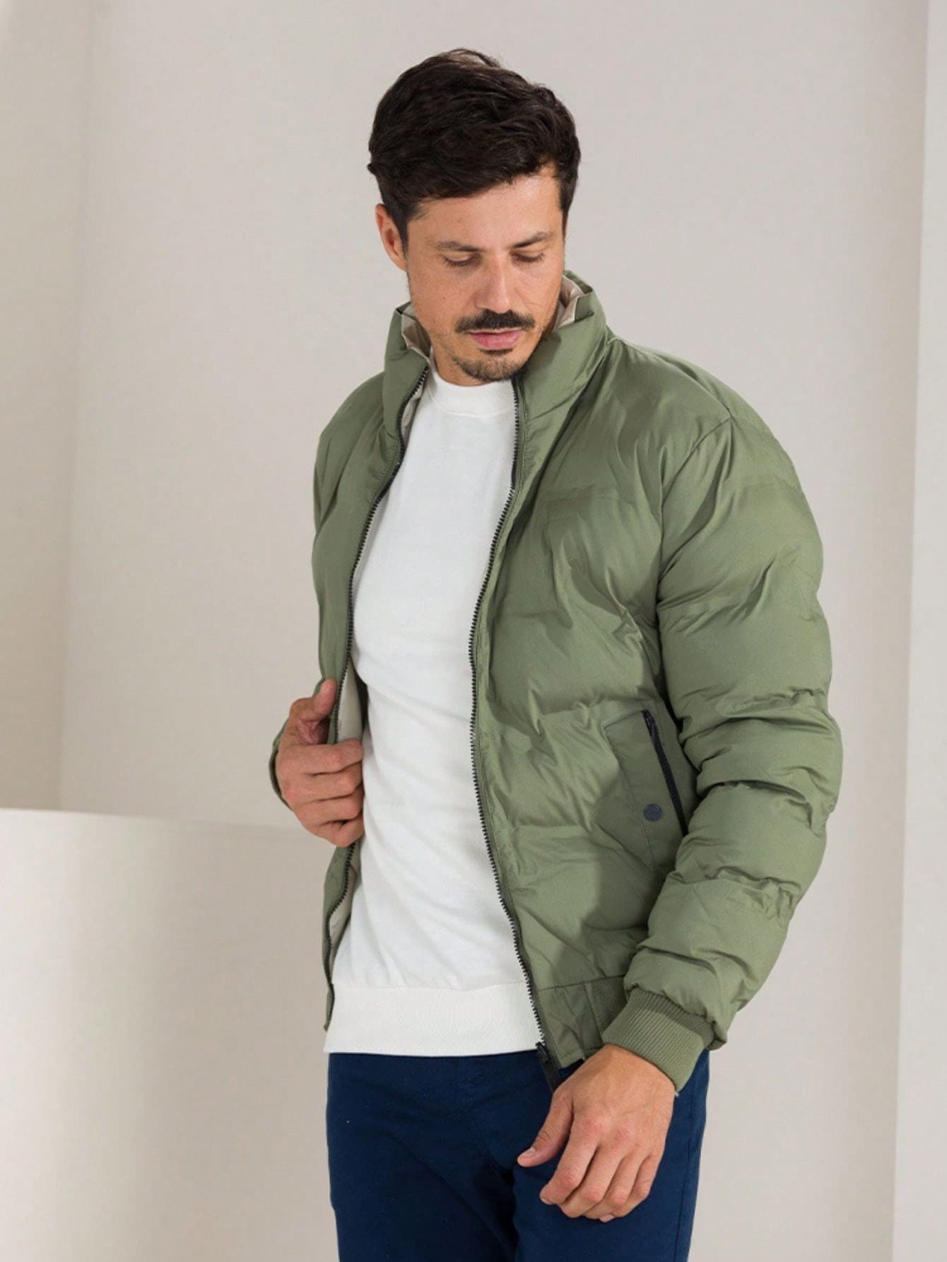 Jaqueta Masculina Termica Dupla Face com Bolso Interno