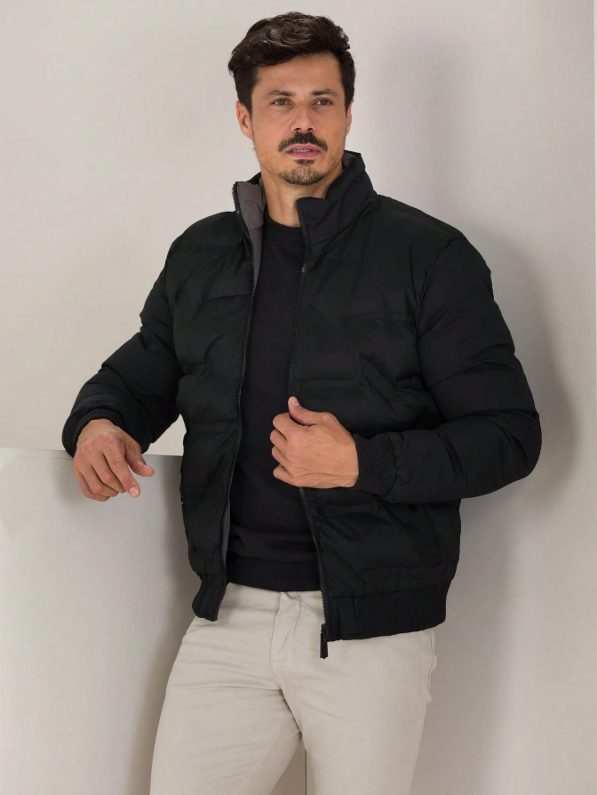 Jaqueta Masculina Termica Dupla Face com Bolso Interno