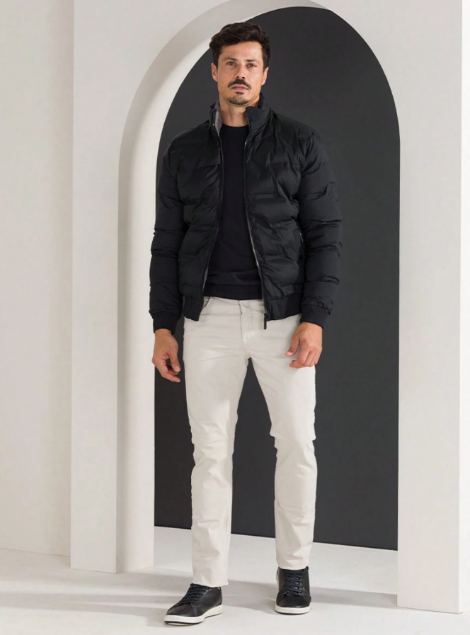 Jaqueta Masculina Termica Dupla Face com Bolso Interno
