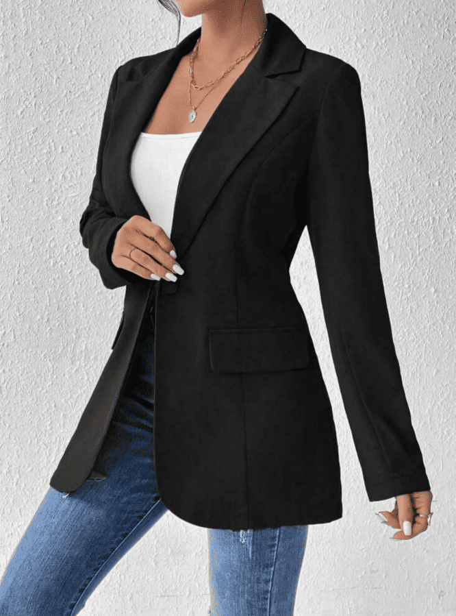 Blazer feminino de manga longa
