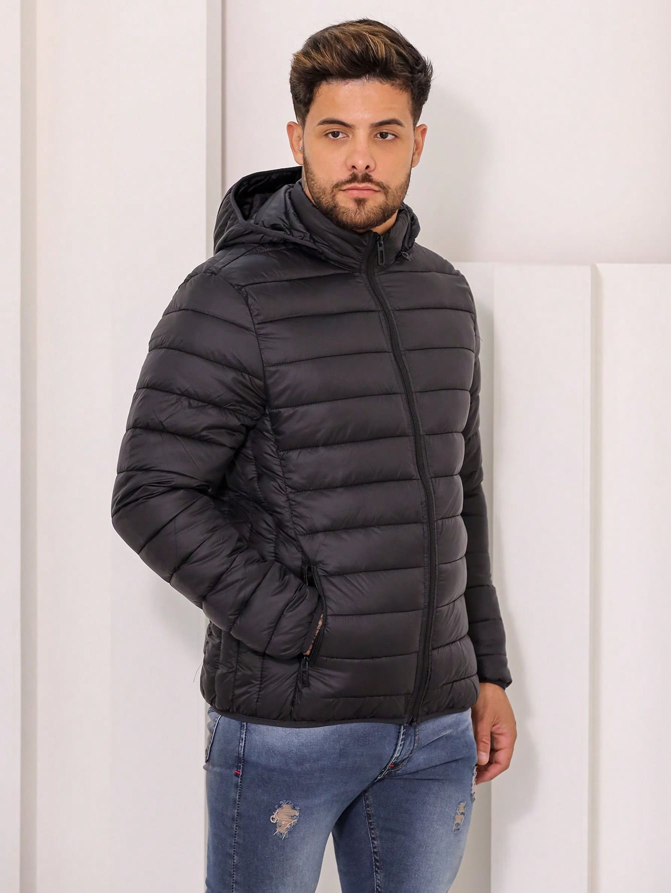 Jaqueta Puffer Masculina Bobojaco Impermeável