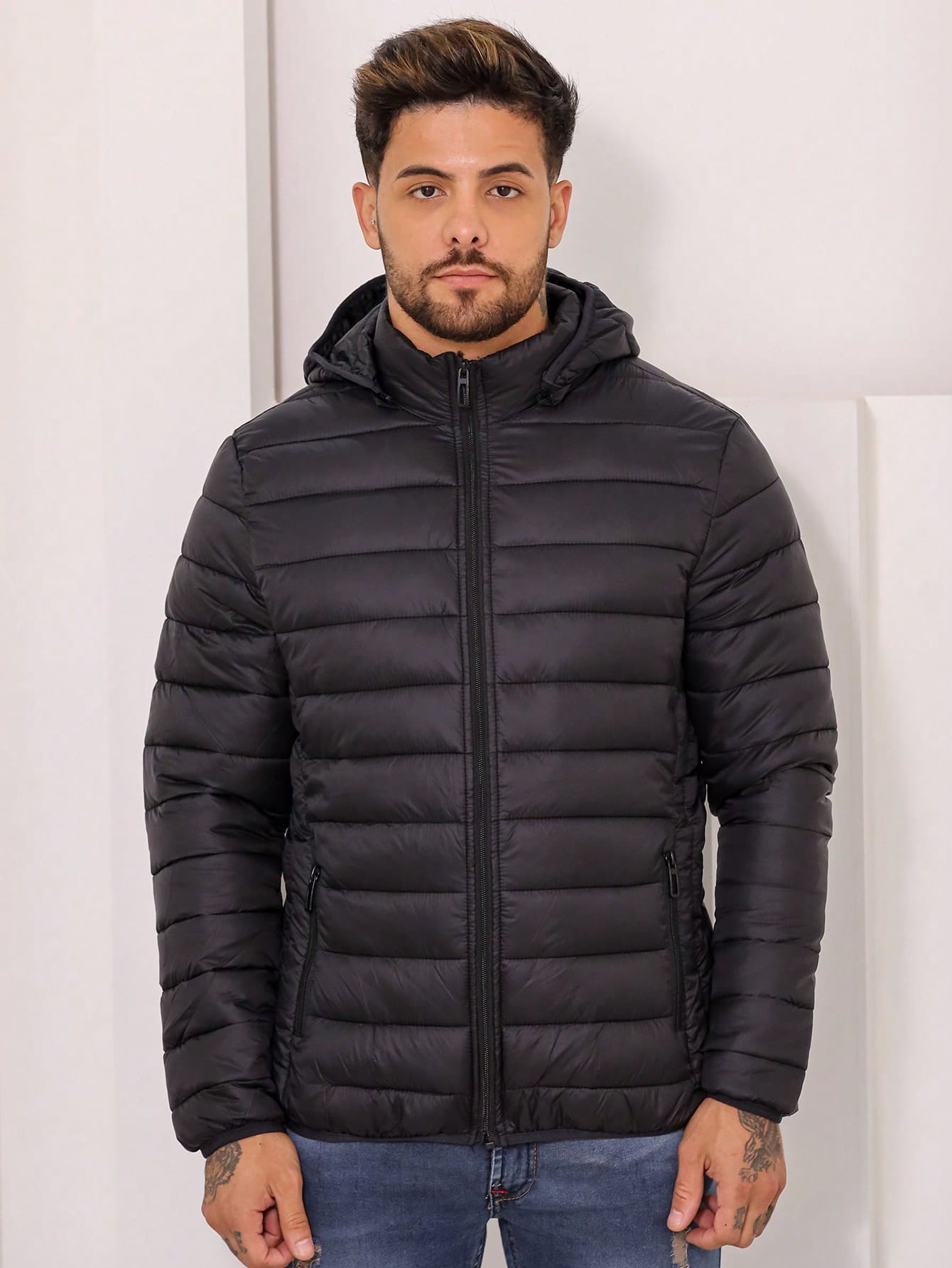 Jaqueta Puffer Masculina Bobojaco Impermeável