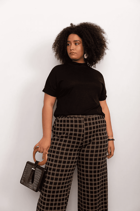 Blusa Manga Curta em Tricot Flamê