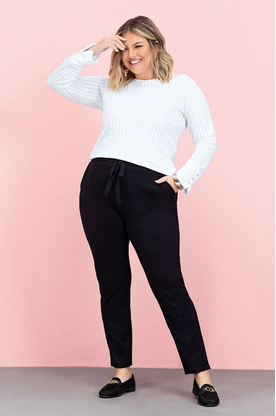 Blusa Manga Longa em Jacquard