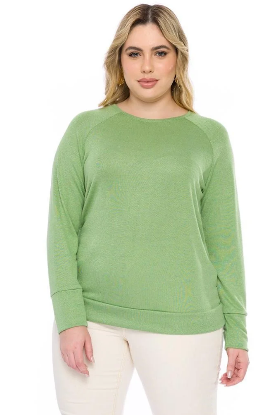 Blusa Manga Longa em Tricot Modal