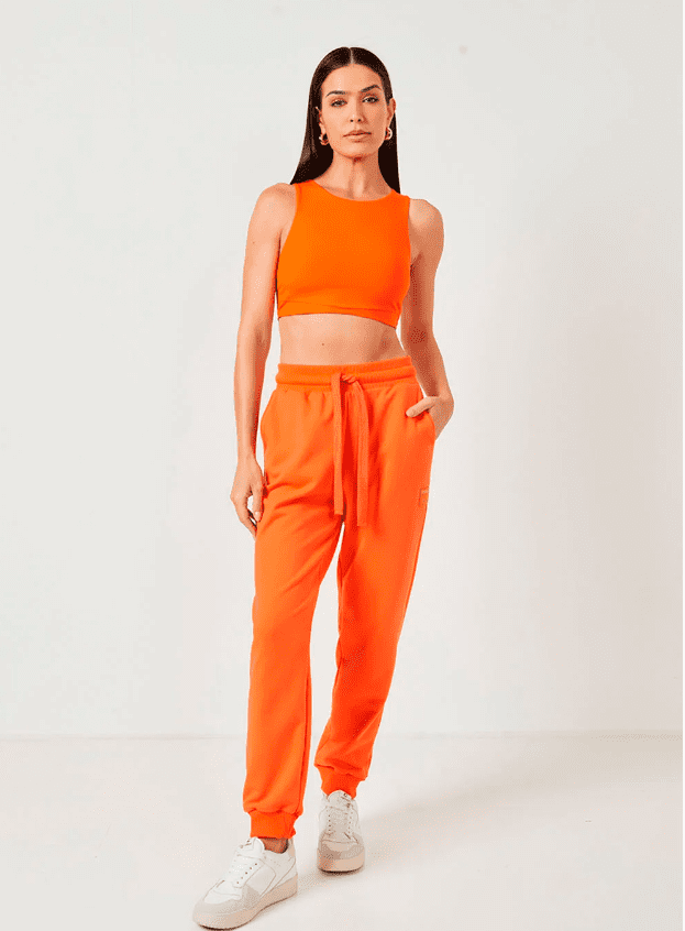 Calça em Moletom Feminino Colcci