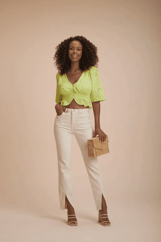 Calça Skinny em Sarja Doce Trama