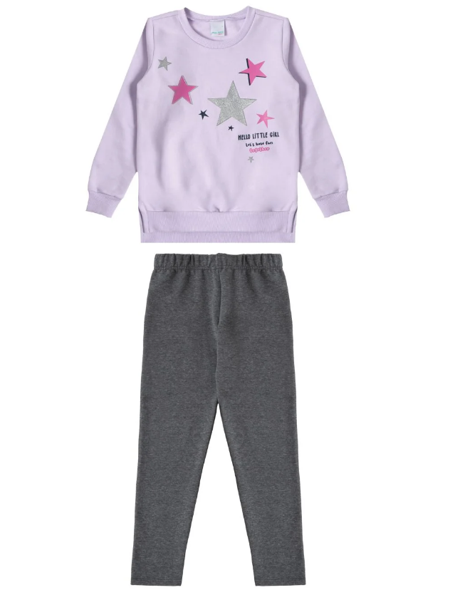 Conjunto Estrelas Moletom Malwee Kids