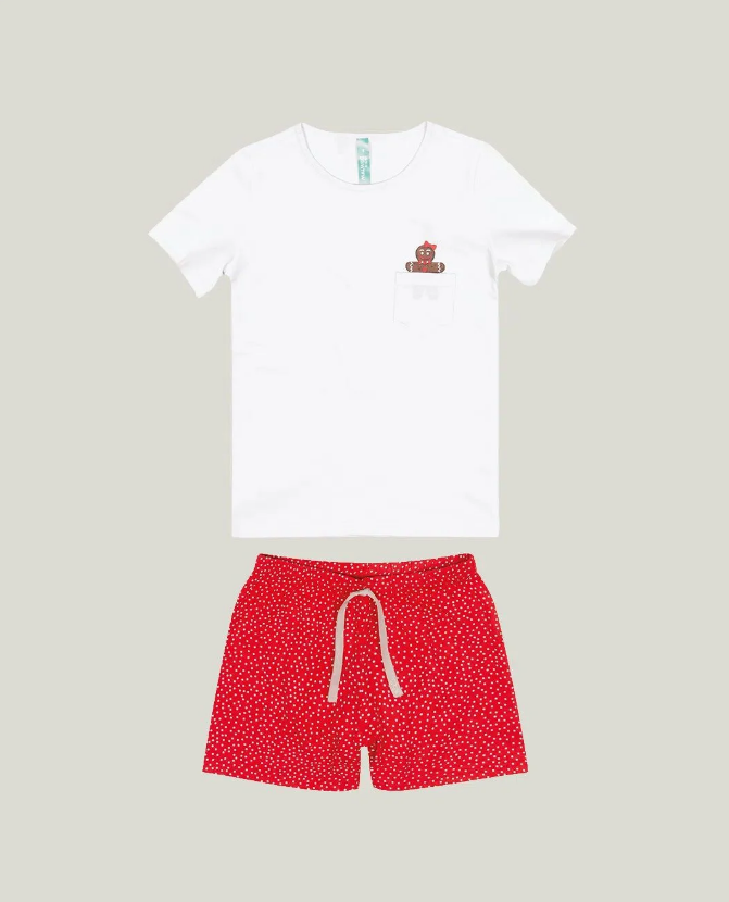 Pijama biscoitinho meia malha malwee kids