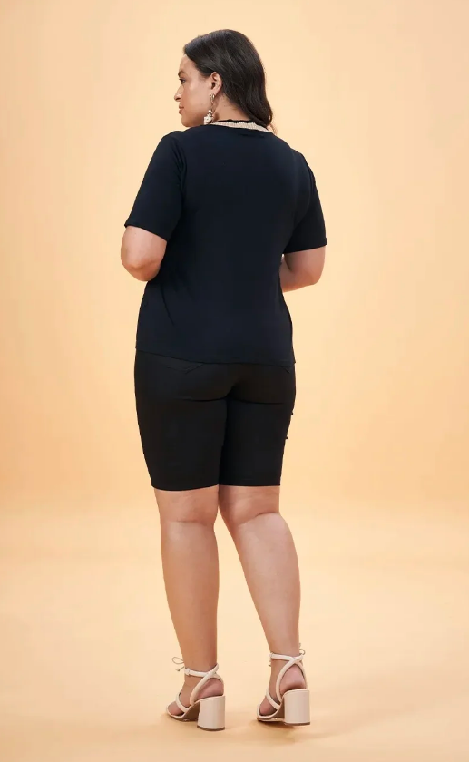 T-shirt em Viscose com Elastano Lisamour