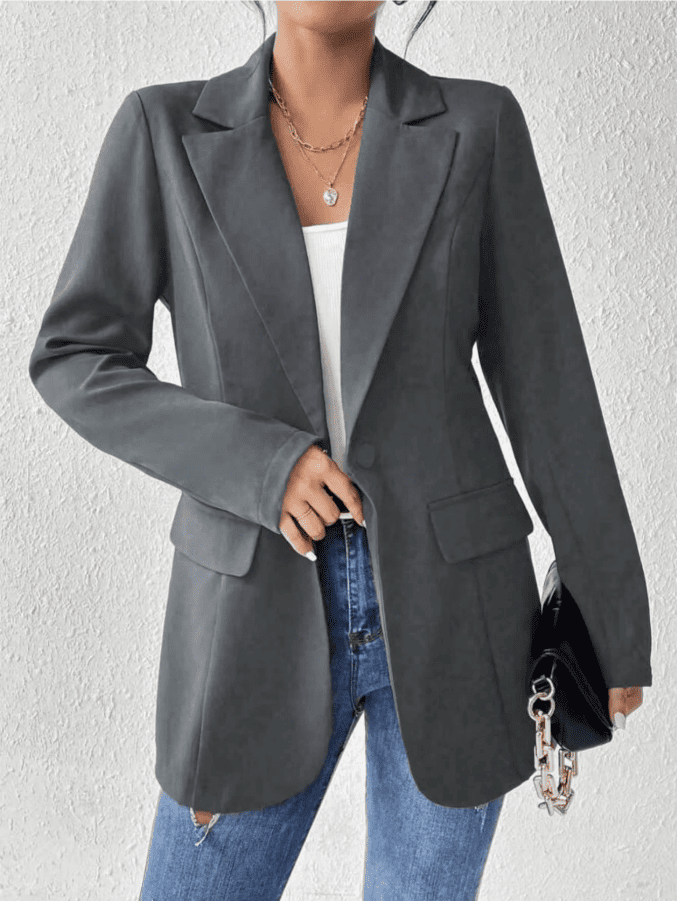 Blazer feminino de manga longa